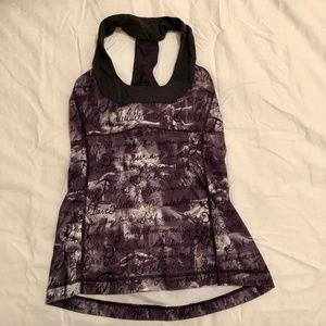 Lululemon Grey and White Yoga Tank